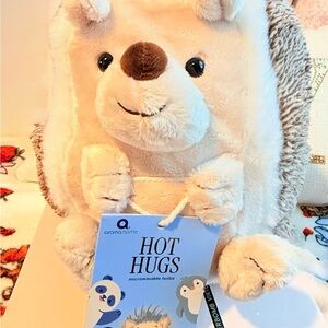 Aroma Home Soft Cream and Brown Hedgehog Plush